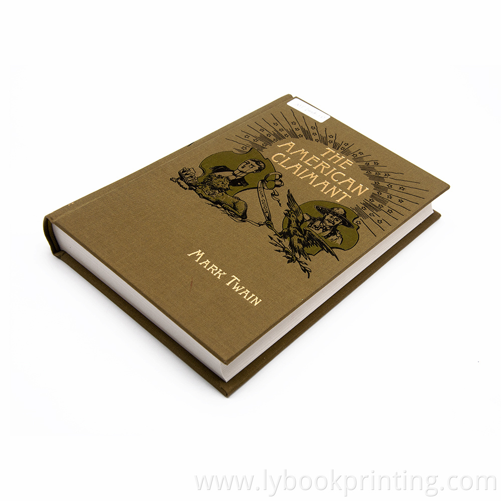 custom hardcover deboss logo silk screen cloth cover book printing